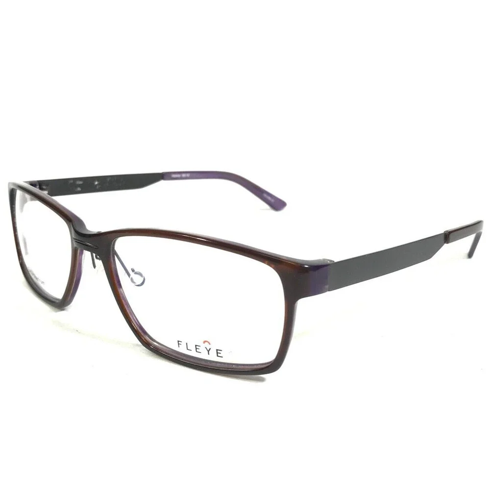 Fleye Eyeglasses Frames Holme Col.565 Purple Grey Square Full Rim 56-19-143